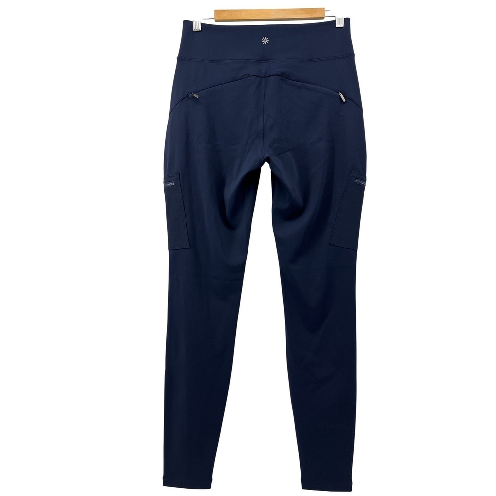 Athleta Navy Blue Headlands Hybrid High Rise Cargo Legging Size 8 Tall - Picture 3 of 15